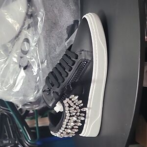 Giuseppe Zanotti Black Embellished Women's Sneakers Size 9